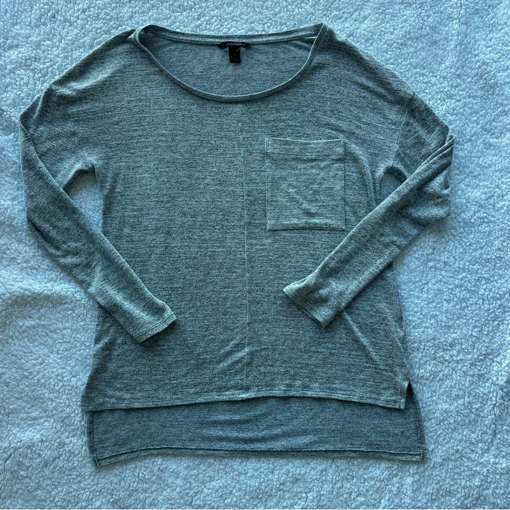 Banana Republic Gray Long Sleeve Top